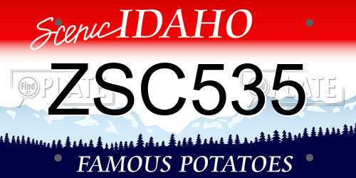 ZSC535 Idaho License Plate
