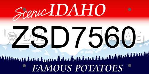 ZSD7560 Idaho License Plate