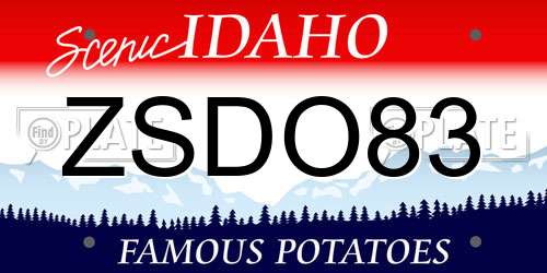 ZSDO83 Idaho License Plate