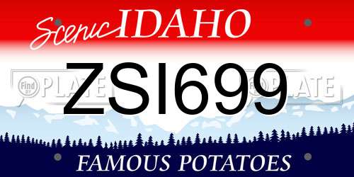 ZSI699 Idaho License Plate