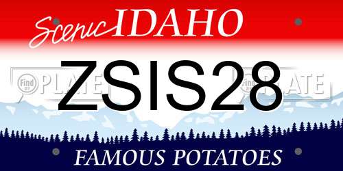 ZSIS28 Idaho License Plate