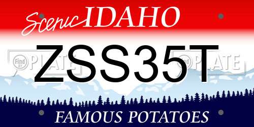 ZSS35T Idaho License Plate