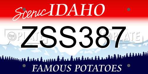 ZSS387 Idaho License Plate