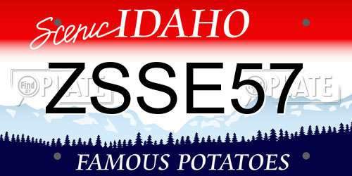 ZSSE57 Idaho License Plate