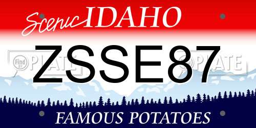 ZSSE87 Idaho License Plate