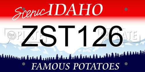 ZST126 Idaho License Plate