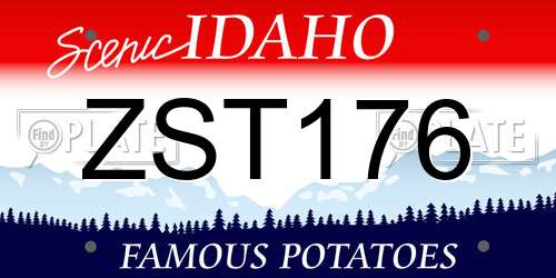 ZST176 Idaho License Plate