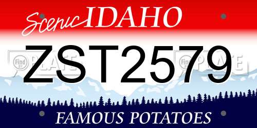 ZST2579 Idaho License Plate