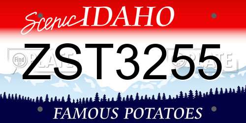 ZST3255 Idaho License Plate