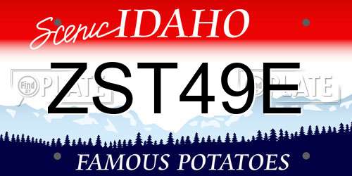 ZST49E Idaho License Plate