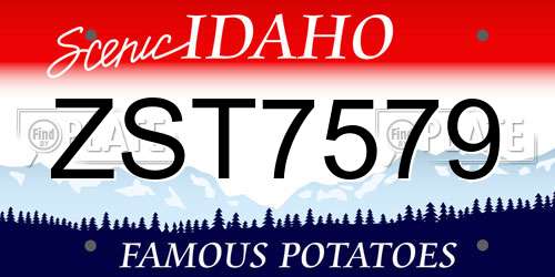 ZST7579 Idaho License Plate