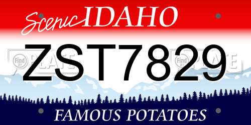 ZST7829 Idaho License Plate