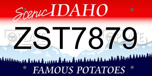 ZST7879 Idaho License Plate