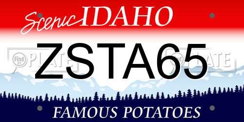 ZSTA65 Idaho License Plate
