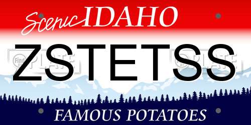 ZSTETSS Idaho License Plate