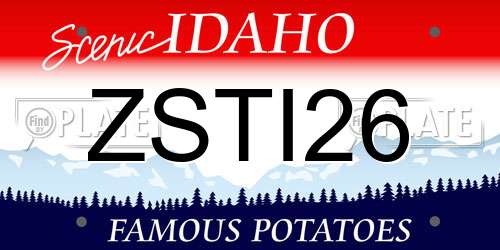 ZSTI26 Idaho License Plate