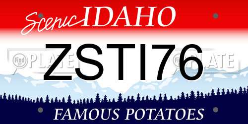 ZSTI76 Idaho License Plate
