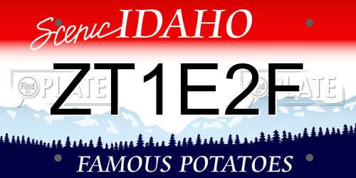 ZT1E2F Idaho License Plate