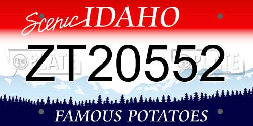 ZT20552 Idaho License Plate