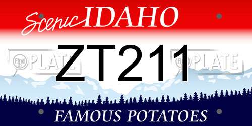 ZT211 Idaho License Plate