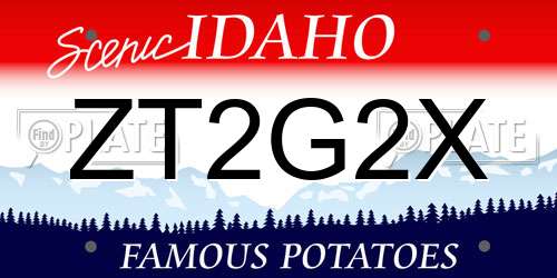 ZT2G2X Idaho License Plate