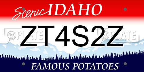 ZT4S2Z Idaho License Plate