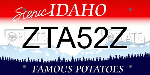 ZTA52Z Idaho License Plate