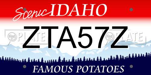 ZTA57Z Idaho License Plate