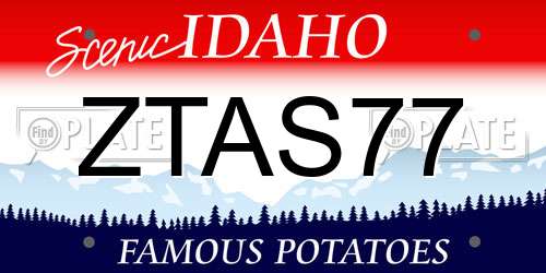 ZTAS77 Idaho License Plate