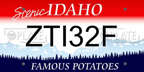 ZTI32F Idaho License Plate