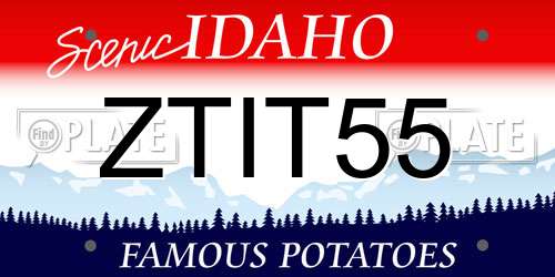 ZTIT55 Idaho License Plate