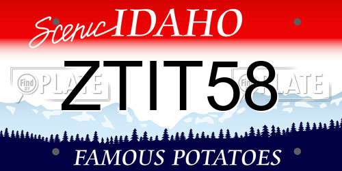 ZTIT58 Idaho License Plate