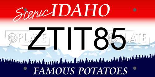 ZTIT85 Idaho License Plate