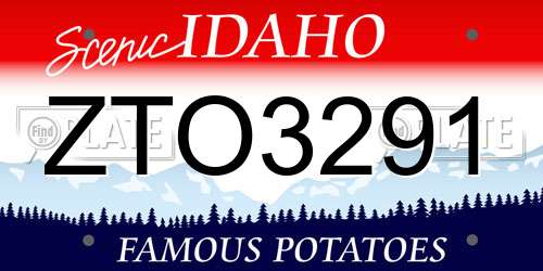 ZTO3291 Idaho License Plate