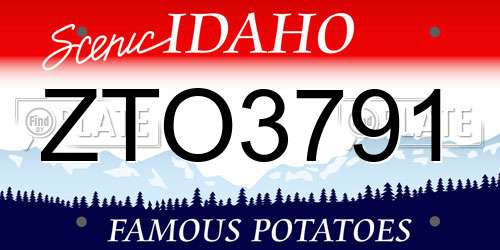 ZTO3791 Idaho License Plate