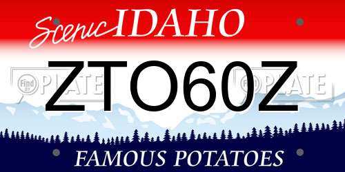 ZTO60Z Idaho License Plate
