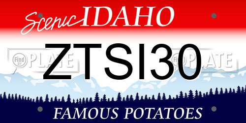 ZTSI30 Idaho License Plate