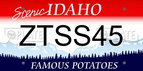 ZTSS45 Idaho License Plate