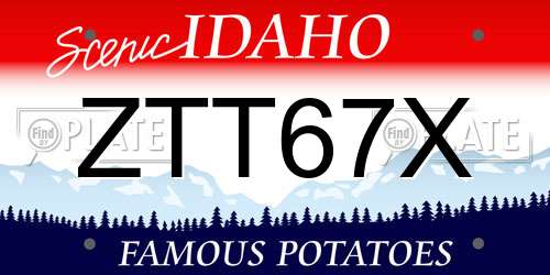 ZTT67X Idaho License Plate