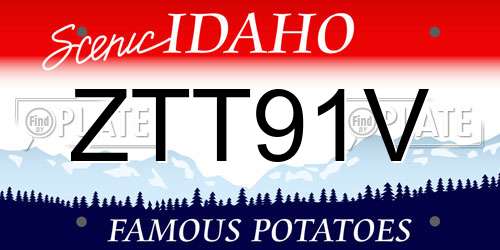 ZTT91V Idaho License Plate