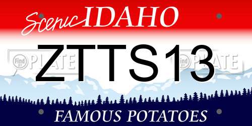 ZTTS13 Idaho License Plate