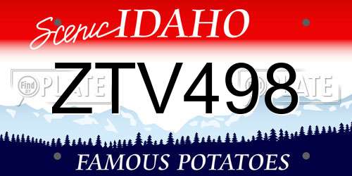 ZTV498 Idaho License Plate