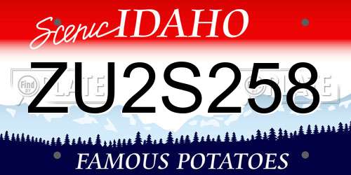 ZU2S258 Idaho License Plate