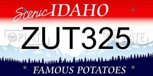 ZUT325 Idaho License Plate