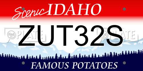 ZUT32S Idaho License Plate