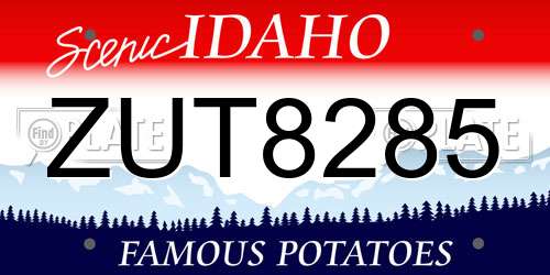 ZUT8285 Idaho License Plate