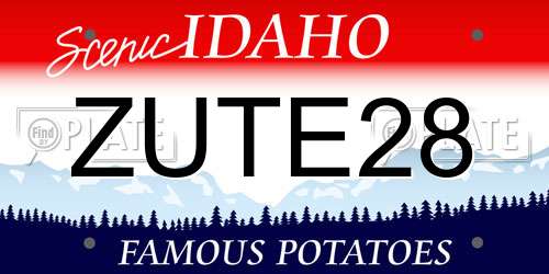 ZUTE28 Idaho License Plate