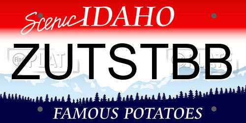 ZUTSTBB Idaho License Plate