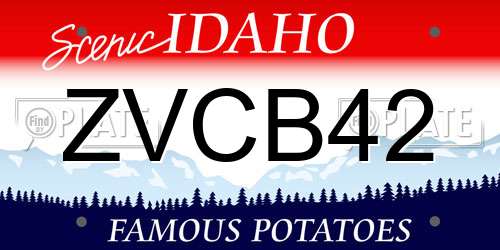 ZVCB42 Idaho License Plate