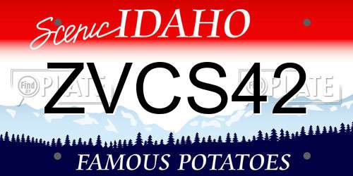 ZVCS42 Idaho License Plate